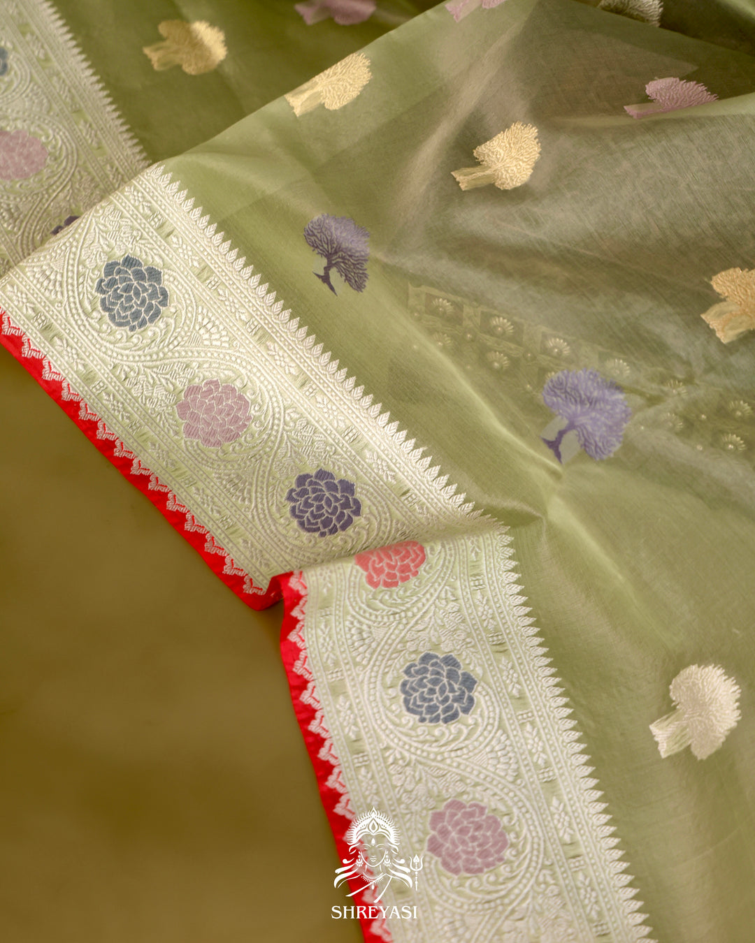 Banarasi Ektara Kora Silk Saree