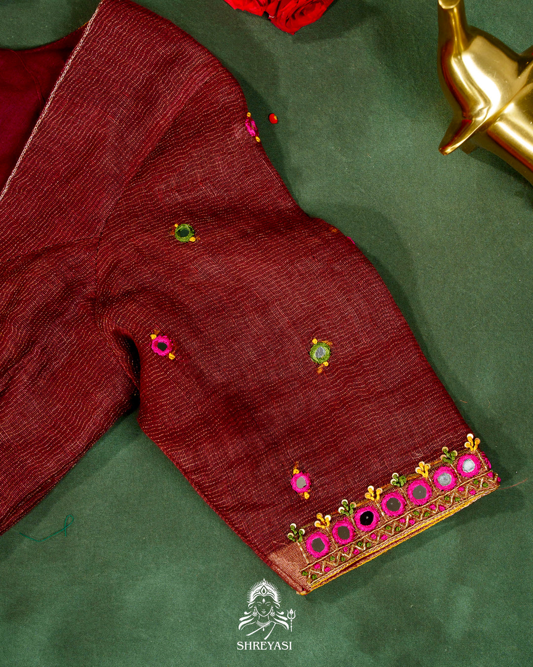 Handloom Silk Linen Jamdani Saree with Tissue Paithani Pallu