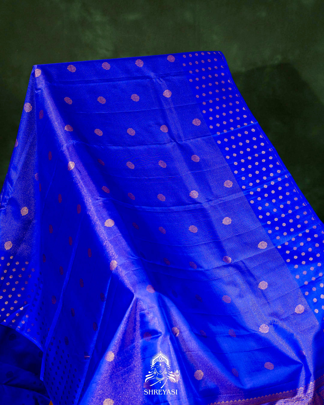 Handloom Pure Kanjivaram Silk Saree in Royal Blue