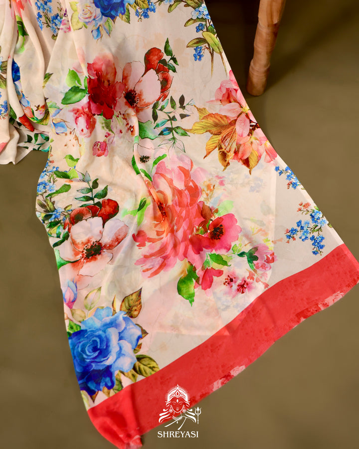 Floral Georgette Saree