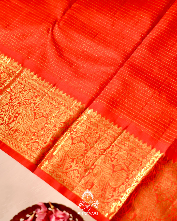 Handloom Kanjivaram Silk Saree with Real Zari