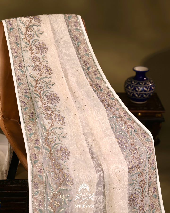 Georgette Saree with Thread Embroidery
