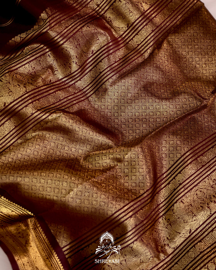 Handloom Kanjivaram Silk Saree with Real Zari