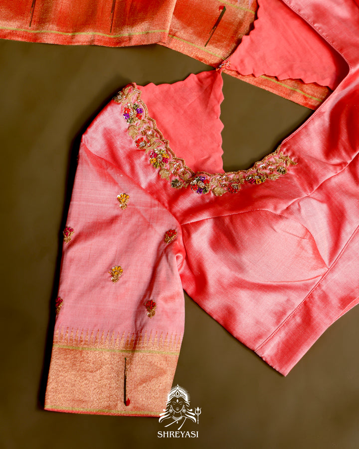 All-Over Paithani Silk Saree with Zari Pallu