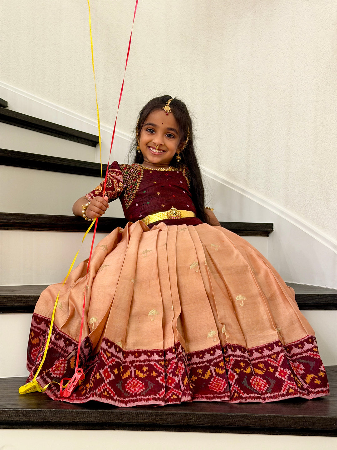 Pure Silk Lehenga with Handwoven Rajkot Patola Borders