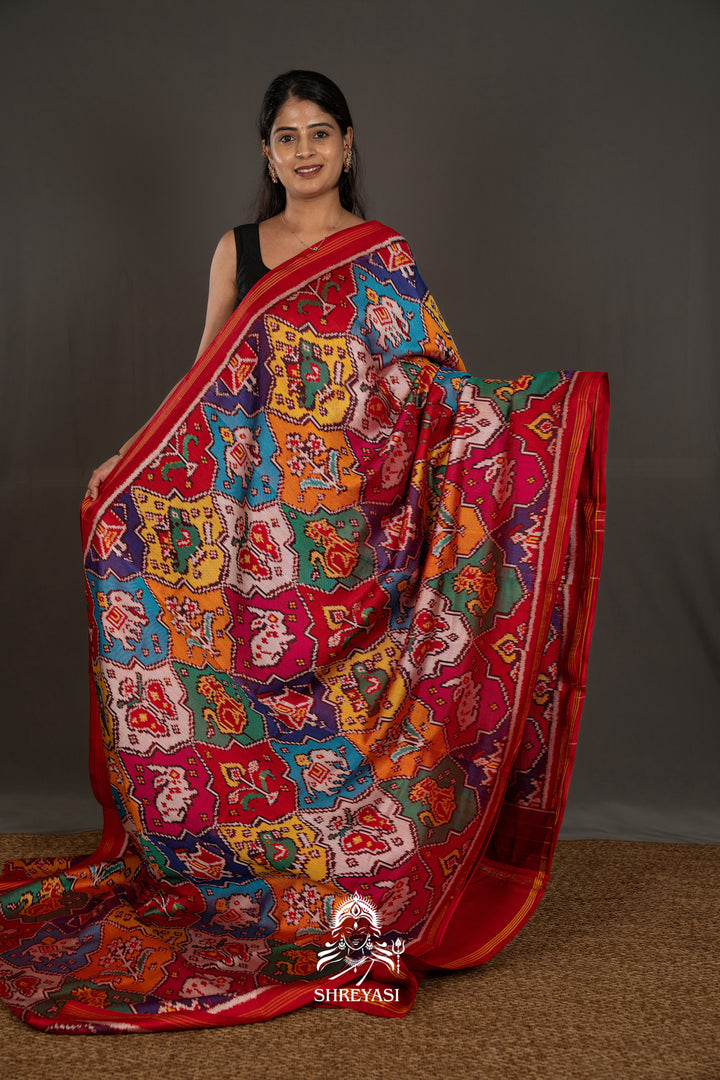 Handloom Pure Twill Patola Silk Saree