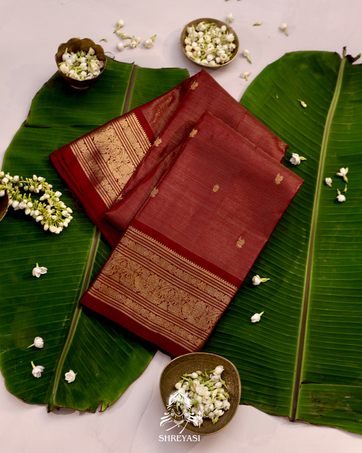 Handloom Kanjivaram Silk Saree with Real Zari
