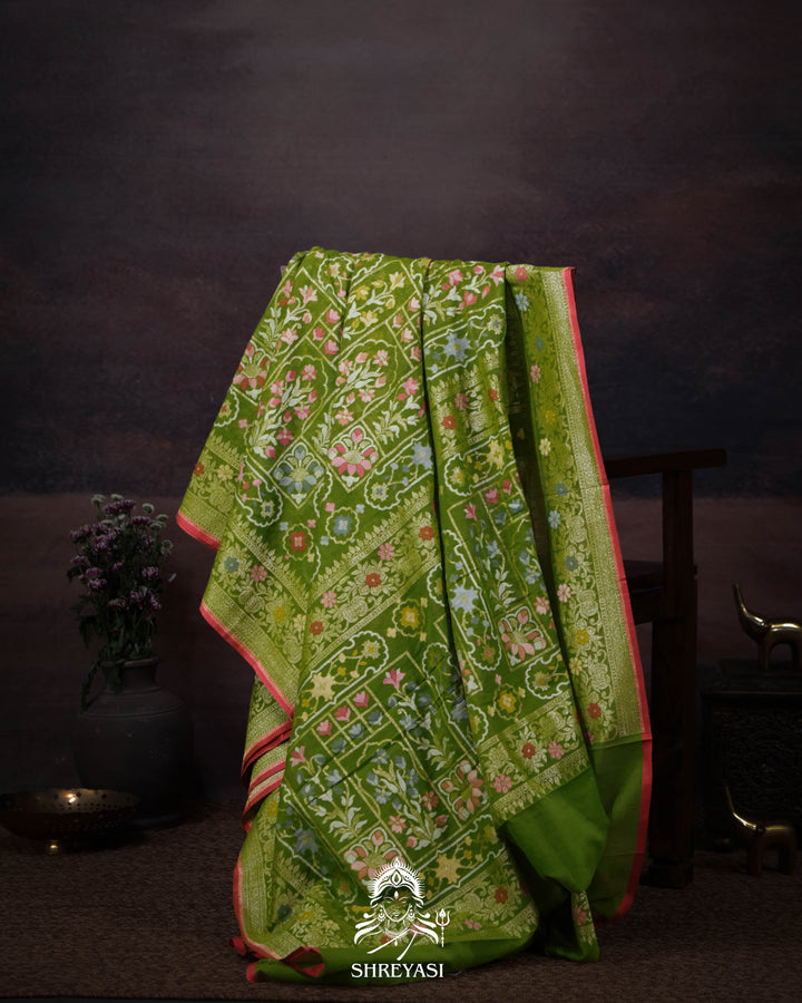 Handloom Banarasi Pure Cotton Jamdani Saree