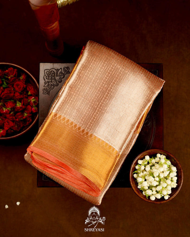 Handloom Pure Banarasi Tissue Brocade Silk Saree