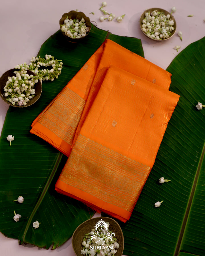 Handloom Kanjivaram Silk Saree with Real Zari