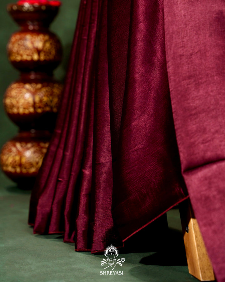 Pure Crepe Silk Saree with Bird Embroidery