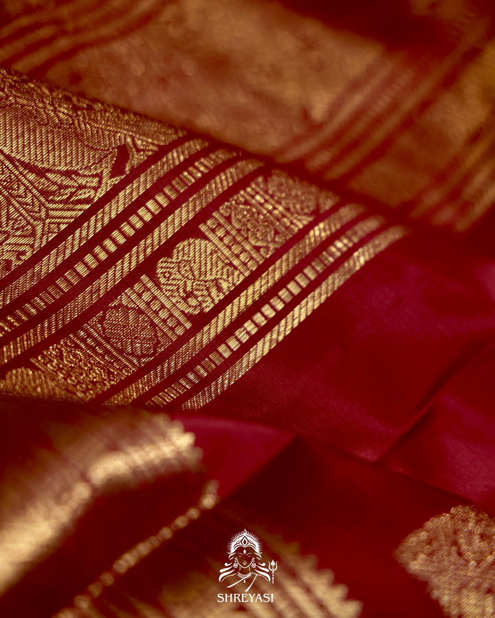 Handloom Kanjivaram Silk Saree with Real Zari