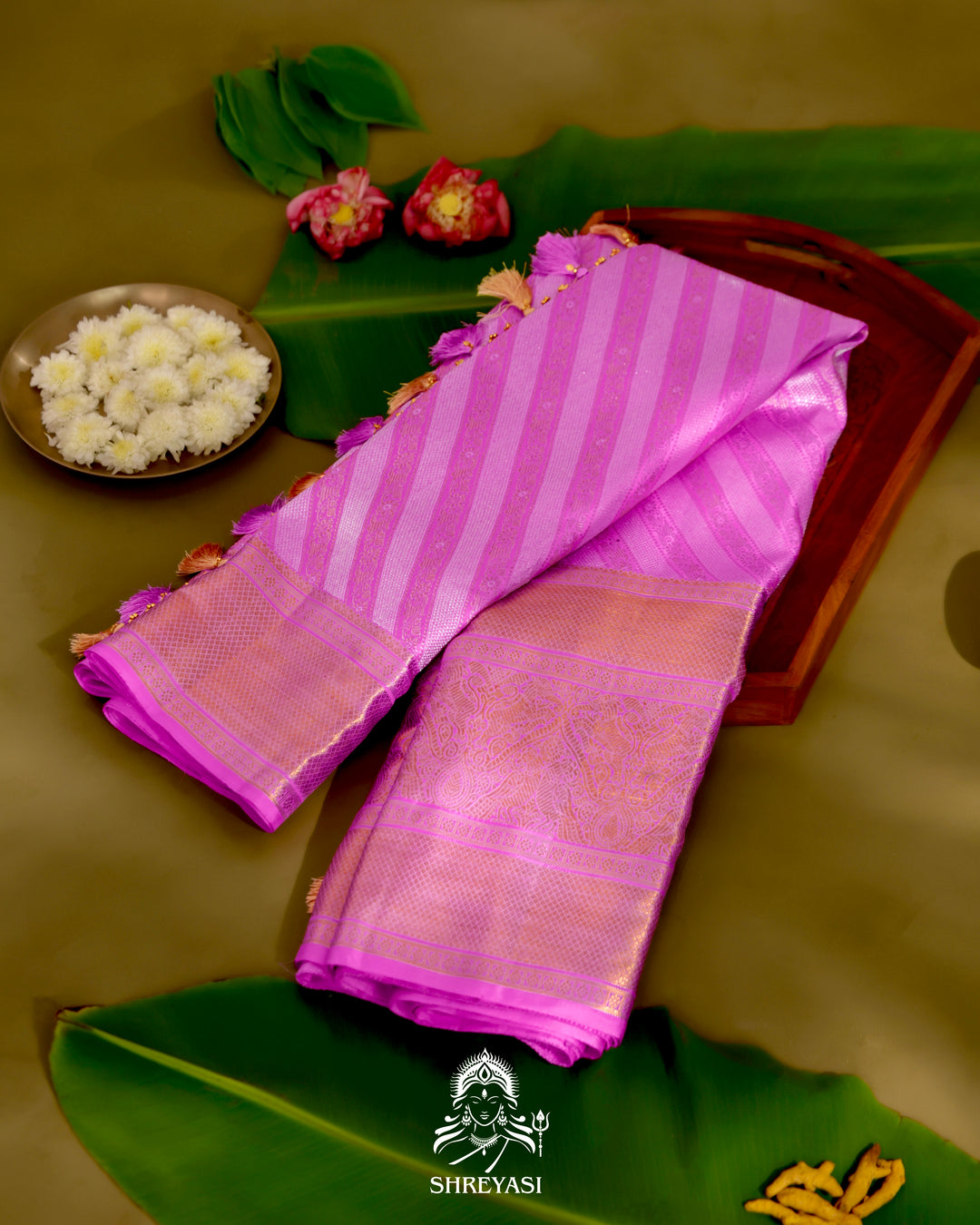 Kanjivaram Silk Saree with Real Zari
