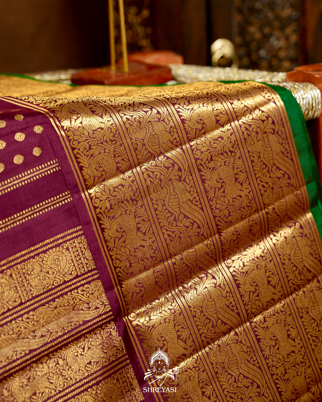 Handloom Pure Kanjivaram Silk Saree in Real Zari