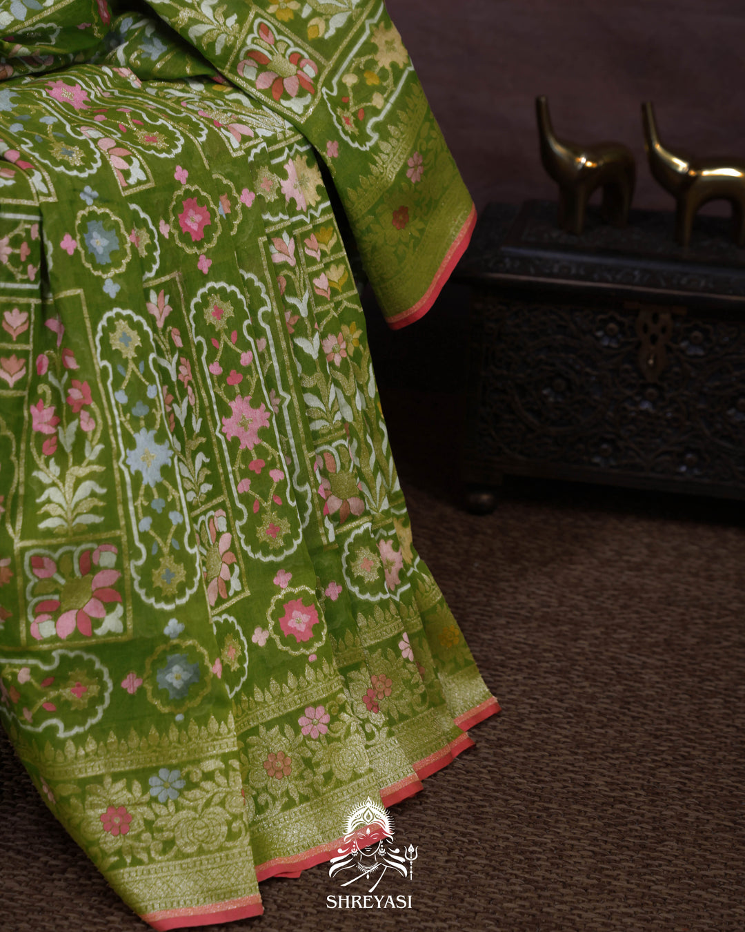 Handloom Banarasi Pure Cotton Jamdani Saree