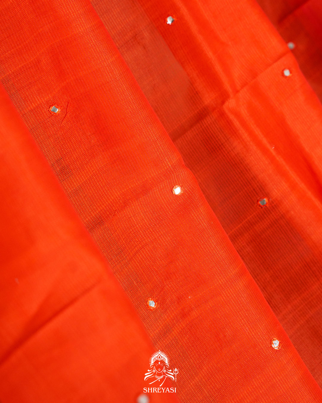 Handloom Pure Mangalagiri Silk Sarees with Mirror Work & Embroidery | Pen Kalamkari Blouse