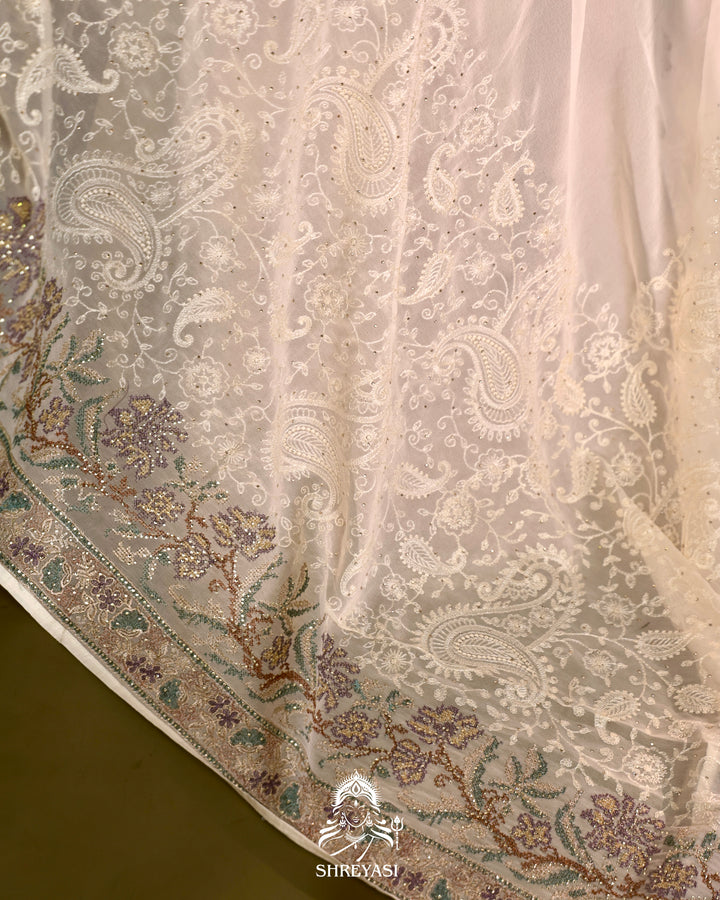 Georgette Saree with Thread Embroidery