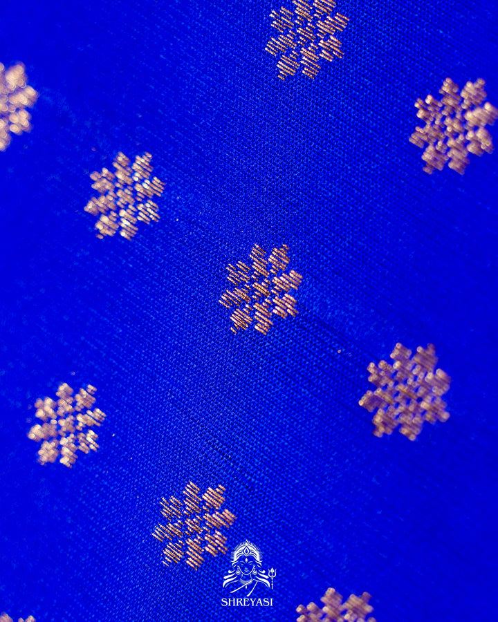 Handloom Pure Kanjivaram Silk Saree in Royal Blue