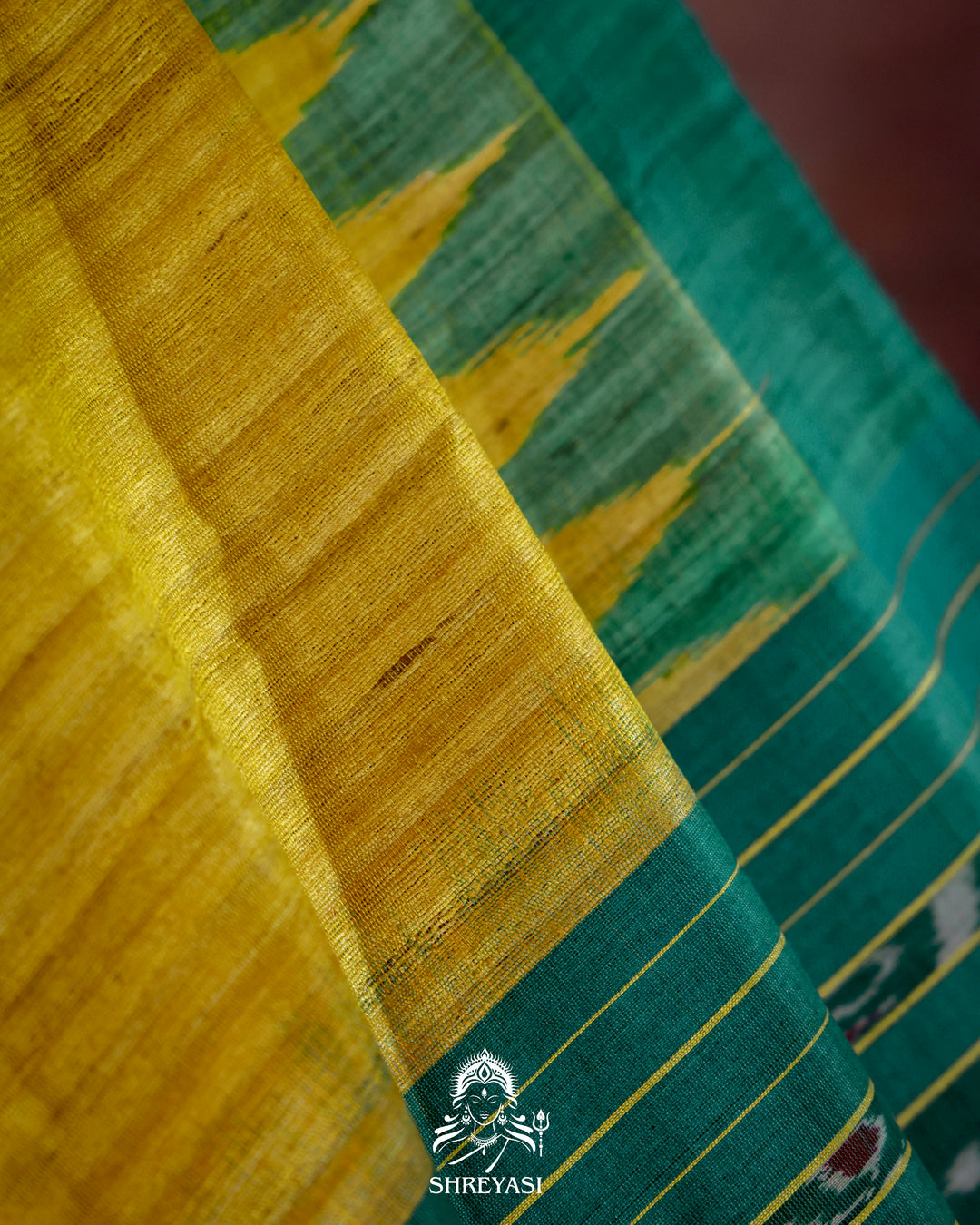 Handloom Pure Gopalpur Tussar Silk Saree with Ikat Pallu
