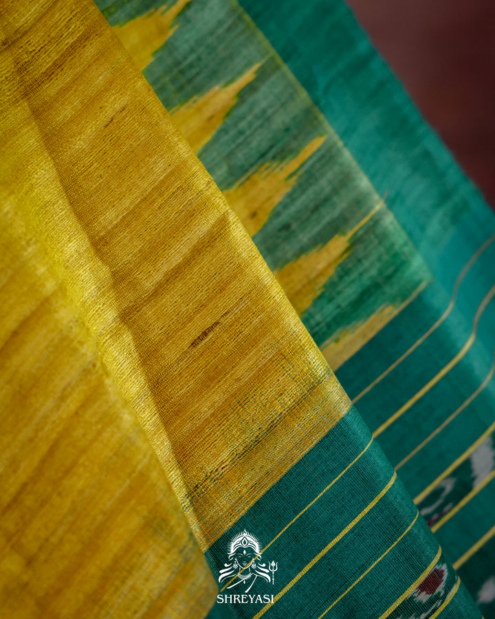 Handloom Pure Gopalpur Tussar Silk Saree with Ikat Pallu