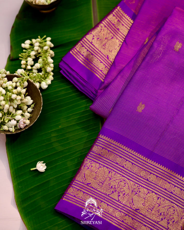 Handloom Kanjivaram Silk Saree with Real Zari