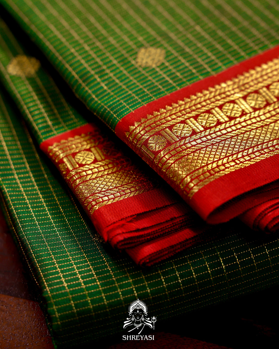 Kanjivaram Silk Saree with Real Zari and Vairoosi Weaving