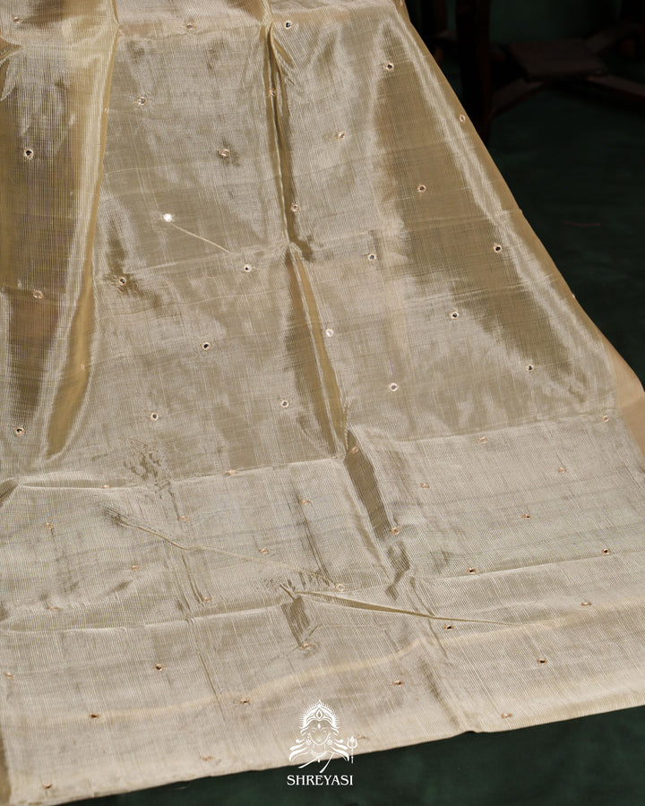 Handloom Pure Mangalagiri Silk Sarees with Mirror Work & Embroidery | Pen Kalamkari Blouse