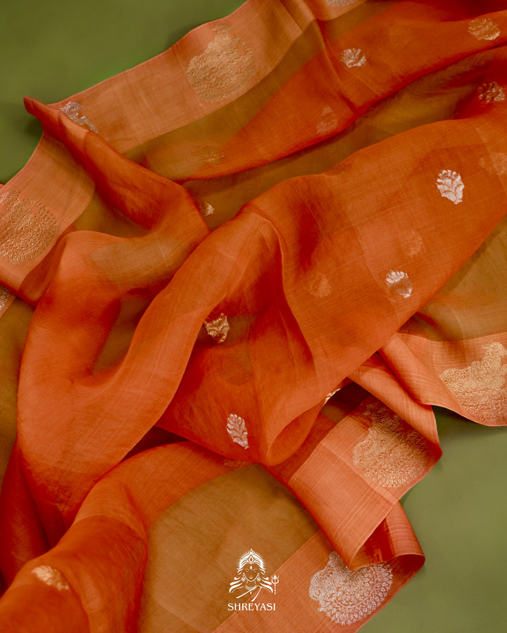 Handloom Banarasi Pure Kora Silk Saree
