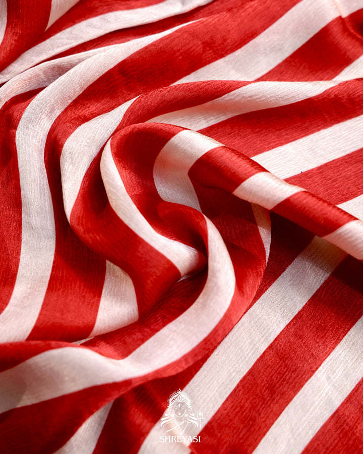 Chiffon Georgette Saree with Embroidered Borders and Designer Blouse