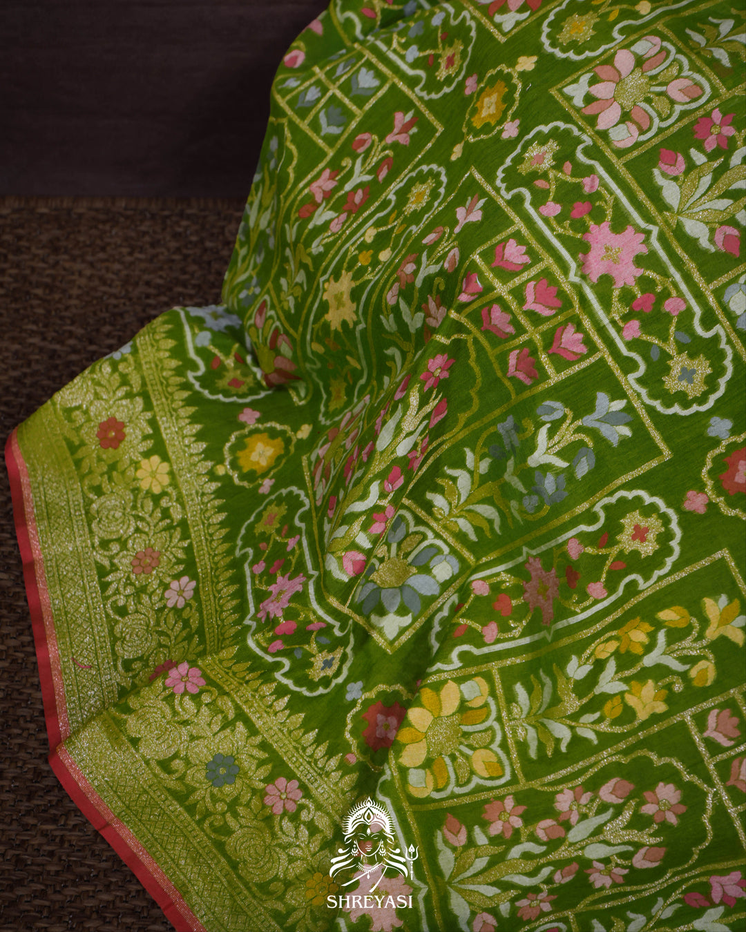Handloom Banarasi Pure Cotton Jamdani Saree