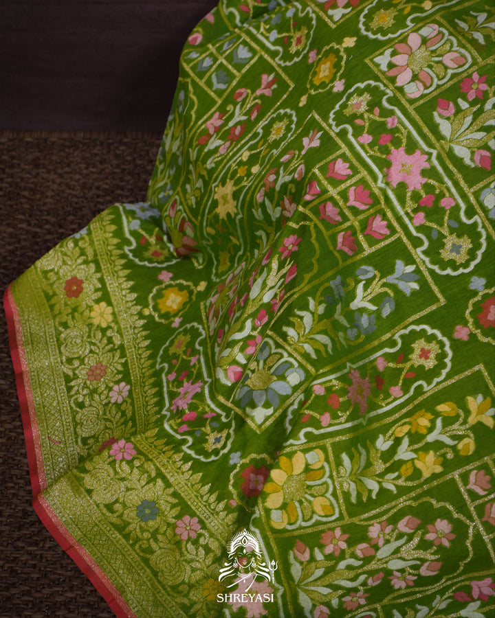 Handloom Banarasi Pure Cotton Jamdani Saree