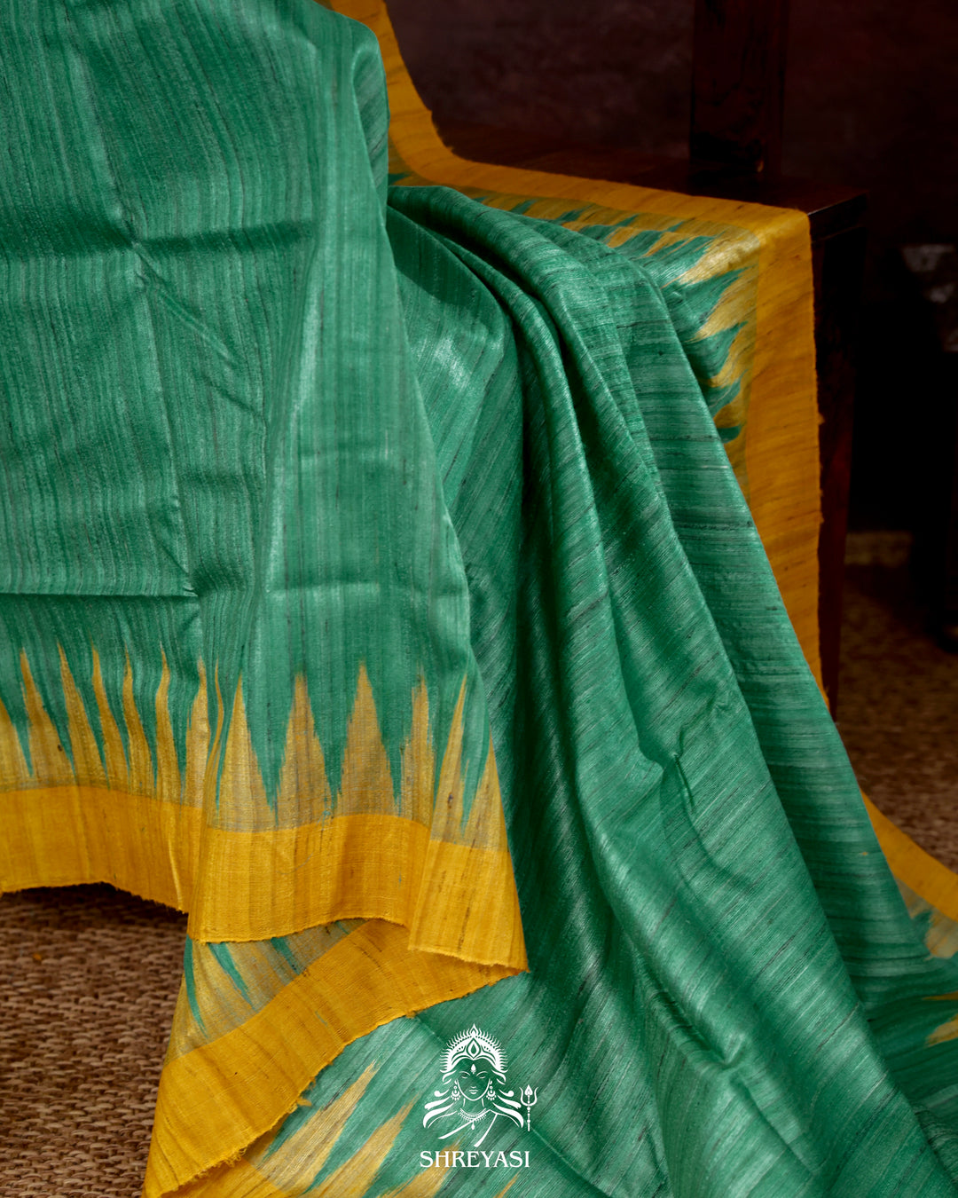 Handloom Pure Gopalpur Tussar Silk Saree with Ikat Pallu