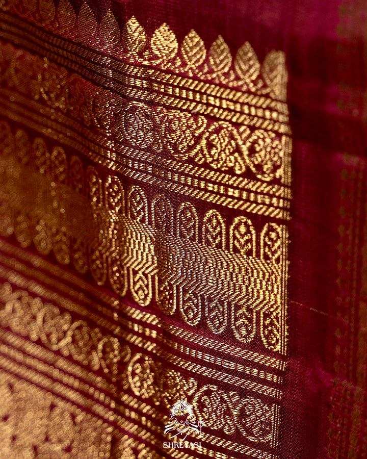 Traditional Tanjore Painting on Handloom Pure Kanjivaram Silk Sarees with Real Zari