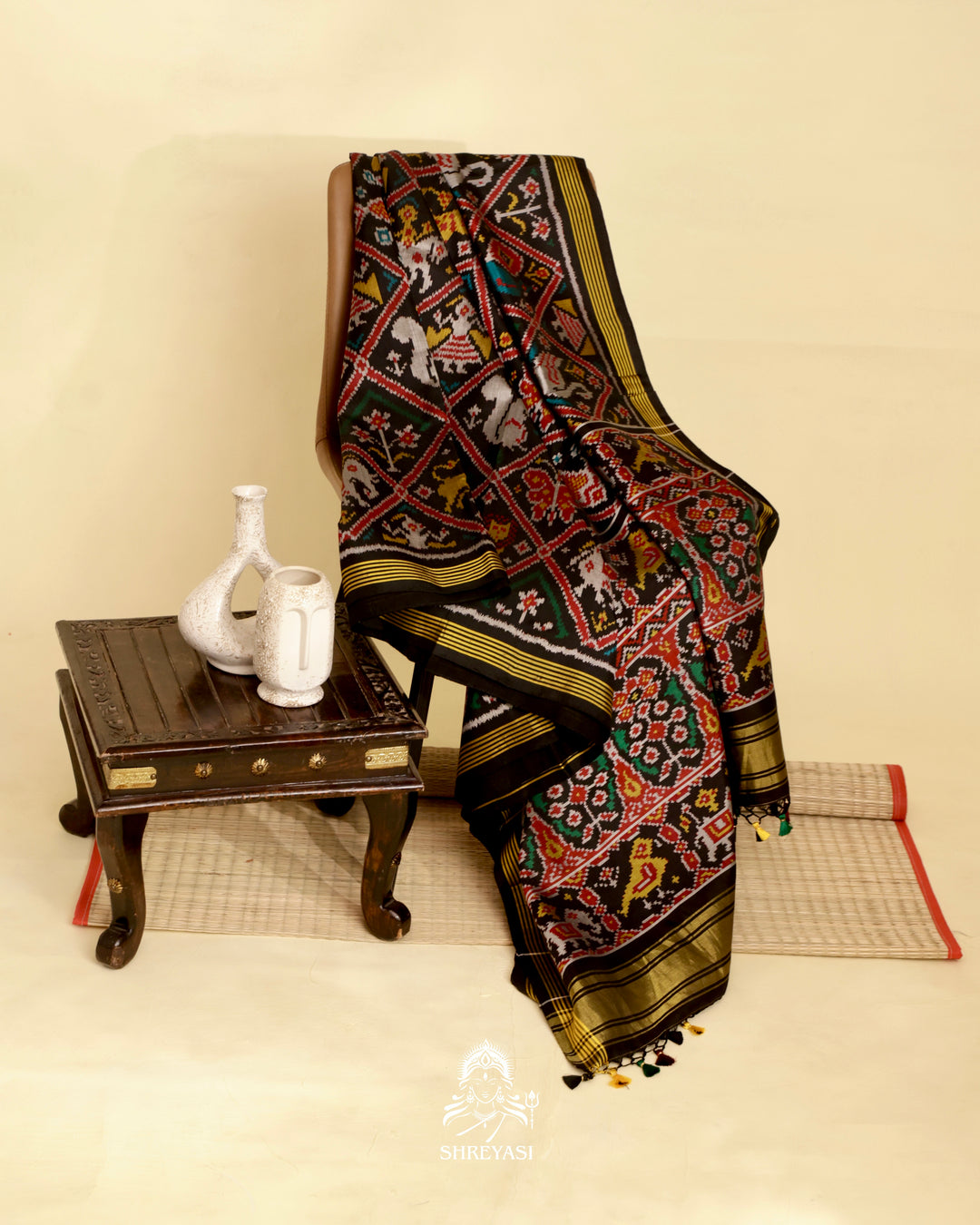 Rajkot Single Ikat Patola Silk Saree