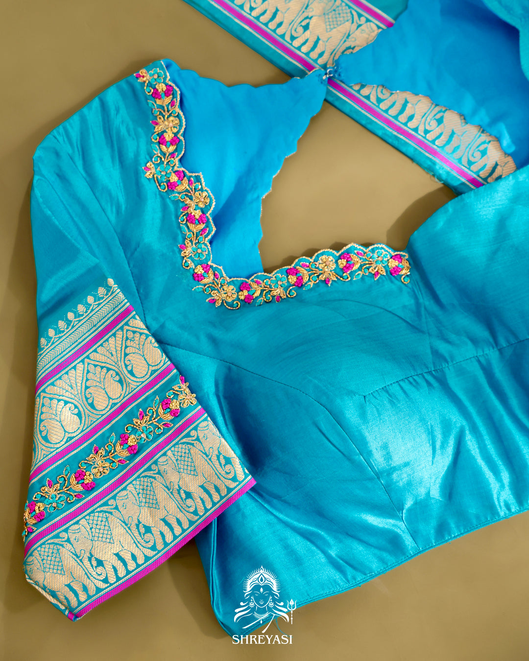 Banarasi Kora Silk Saree with Katan Kadiyal Border in Kadhwa Weaving