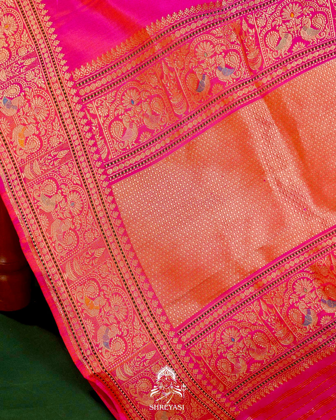 Banarasi Ektara Silk Saree with Kadwa Meenakari Weaving