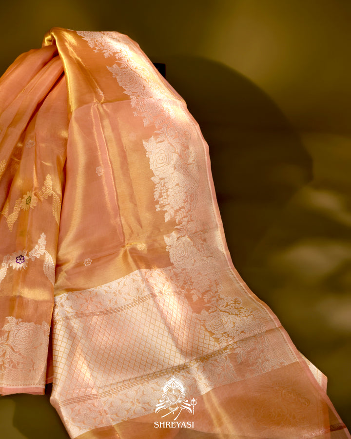 Banarasi Ektara Kora Silk Saree
