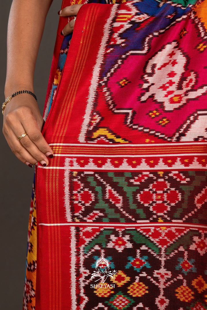 Handloom Pure Twill Patola Silk Saree