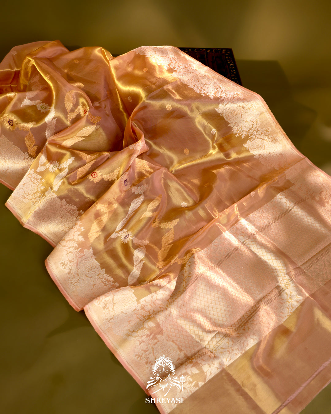 Banarasi Ektara Kora Silk Saree