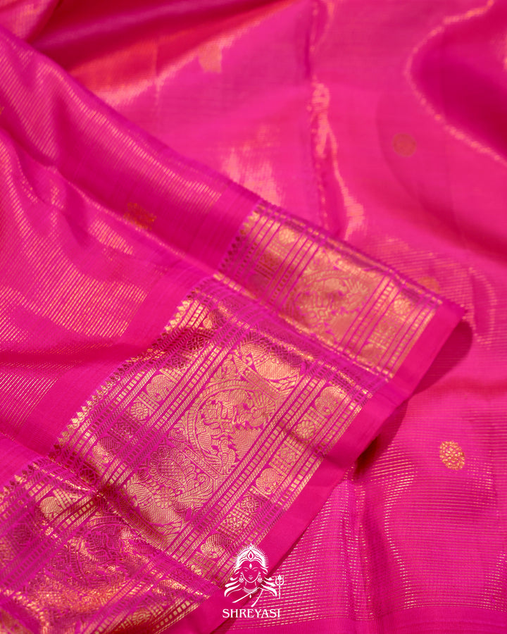 Handloom Kanjivaram Silk Saree with Real Zari