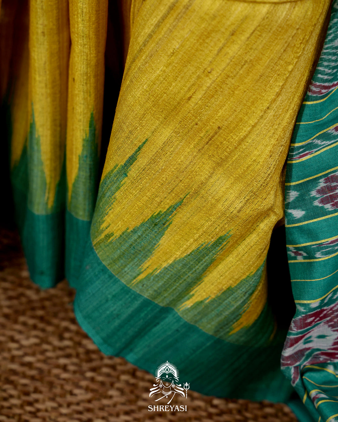 Handloom Pure Gopalpur Tussar Silk Saree with Ikat Pallu