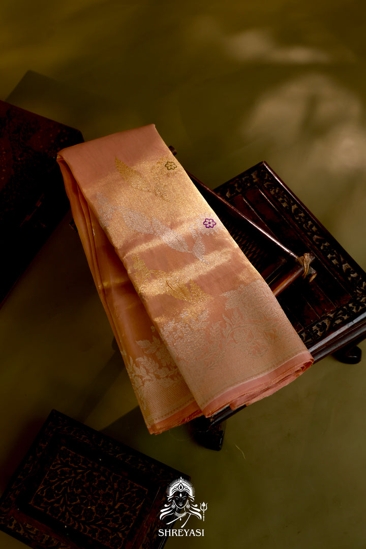 Banarasi Ektara Kora Silk Saree