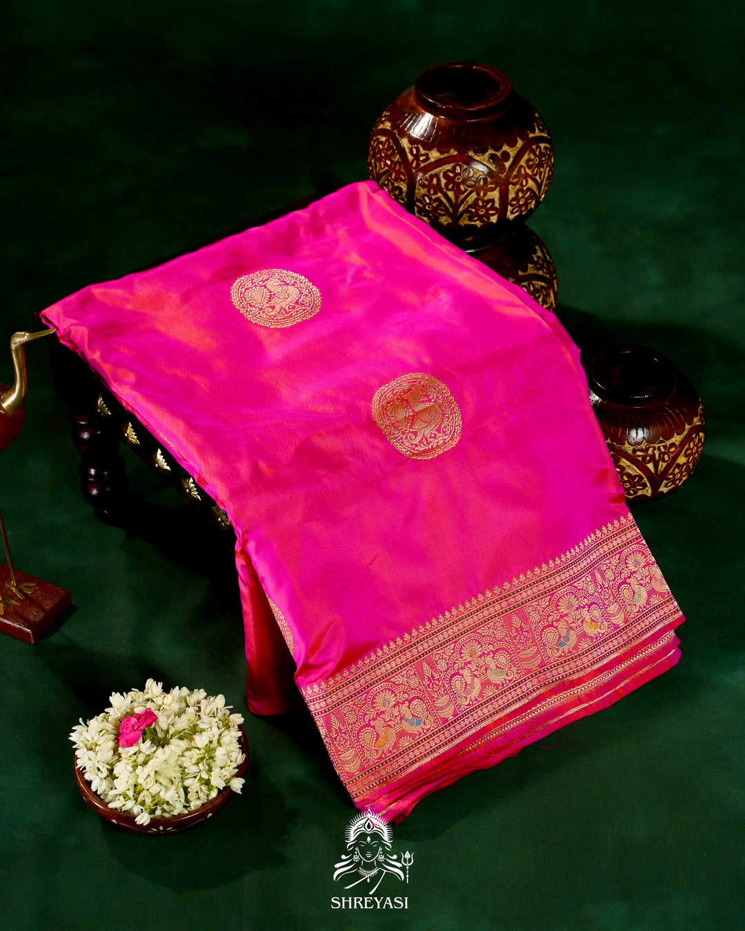 Banarasi Ektara Silk Saree with Kadwa Meenakari Weaving