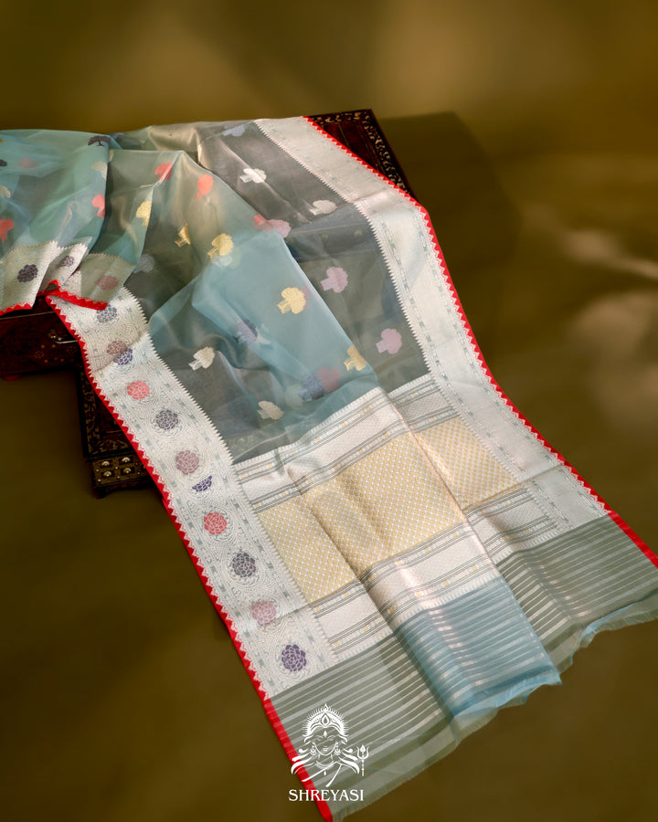 Banarasi Ektara Kora Silk Saree