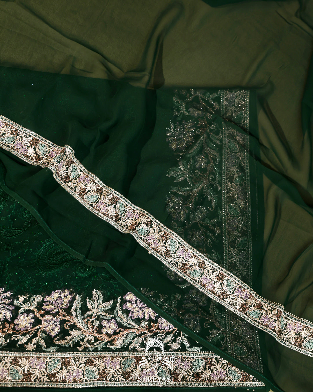 Georgette Saree with Thread Embroidery