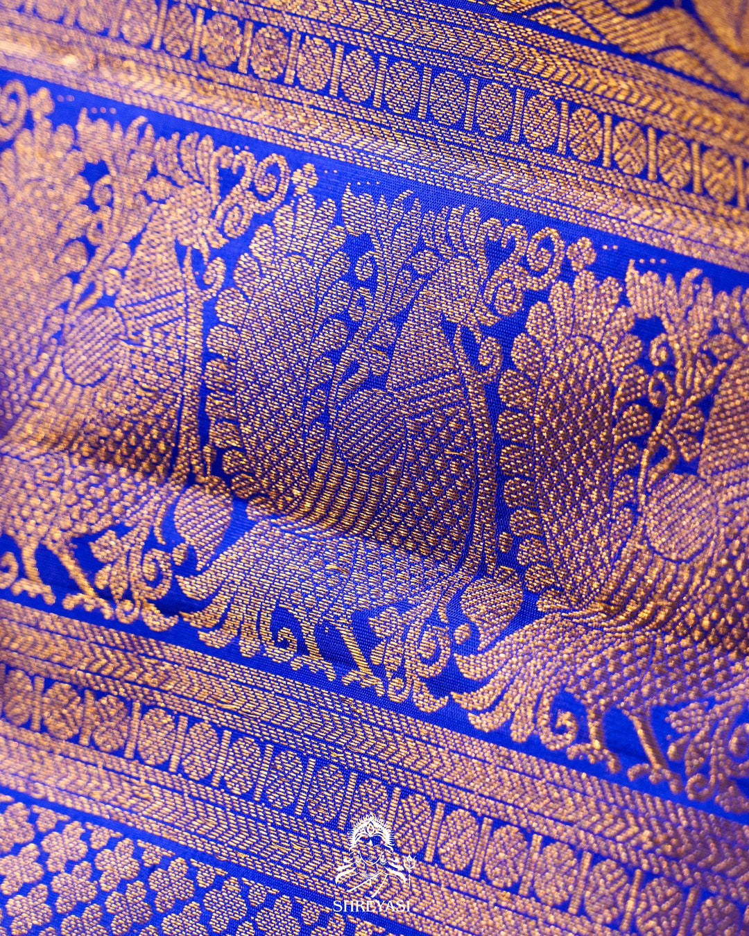 Royal Blue Handloom Pure Kanjivaram Silk Saree