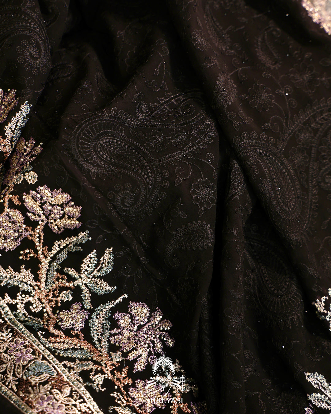 Georgette Saree with Thread Embroidery