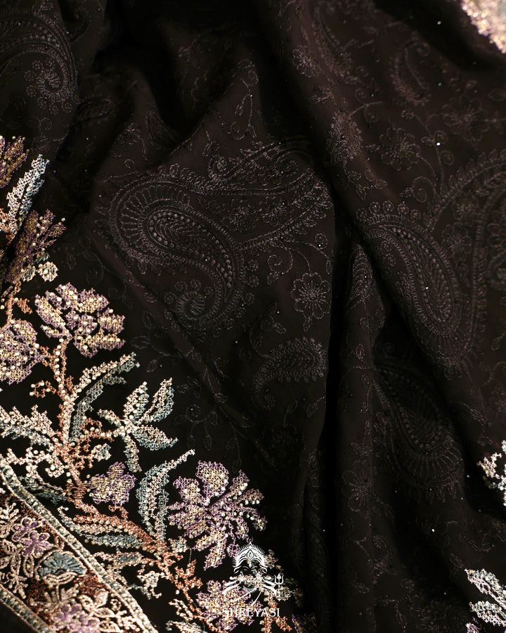 Georgette Saree with Thread Embroidery