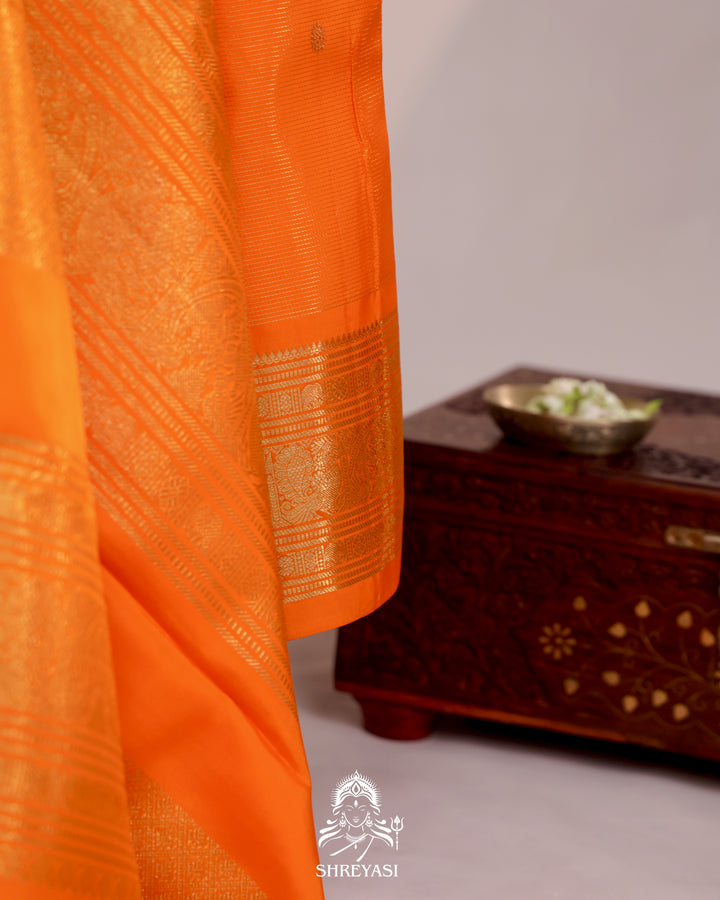 Handloom Kanjivaram Silk Saree with Real Zari