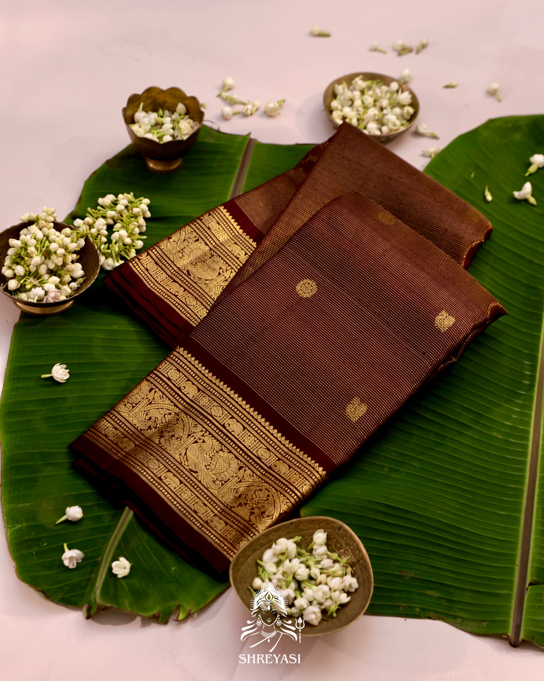 Handloom Kanjivaram Silk Saree with Real Zari